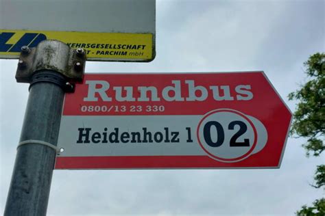 Circular bus Plauer See bus stop 03 - Heidenholz 2