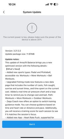 Amazfit Balance New Software Update: (Version 3.21.3.2)