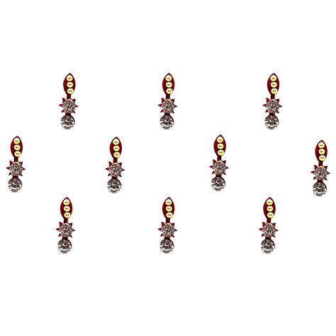 Comet Busters Beautiful Handcrafted Red With Stones (BIN1835)