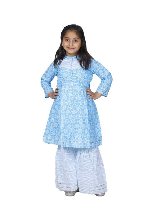 Buy ANNA'S Kids Girls Kurti & Sharara Set Dress - Ethnic Traditional ...