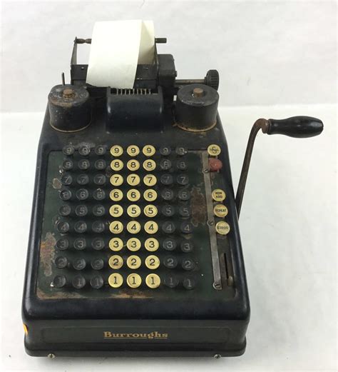 Lot - Vintage Burroughs Adding Machine