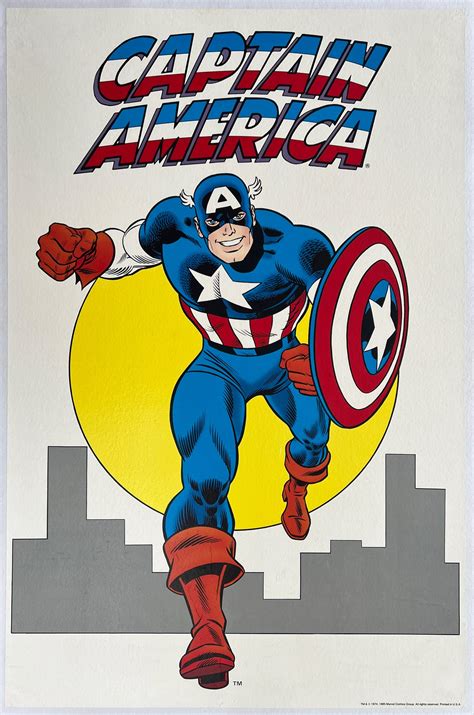 Captain America 1980s Vintage Marvel US Poster - Orson & Welles