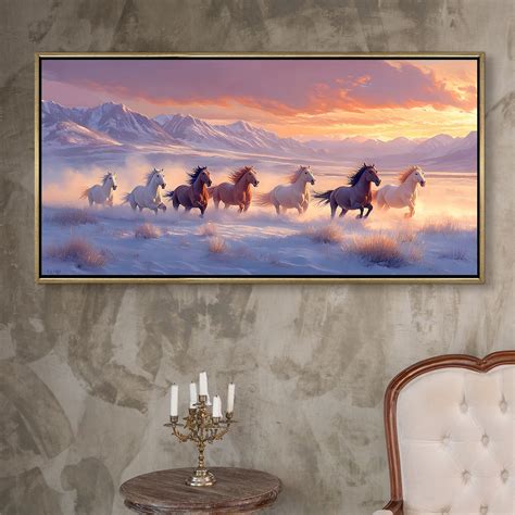 7 Horses Vastu Canvas Paintings: Positive Energy and Abundance – Paper ...