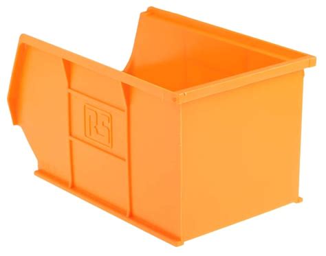 RS PRO | RS PRO PP Storage Bin, 240mm x 150mm x 130mm, Orange | 469 ...