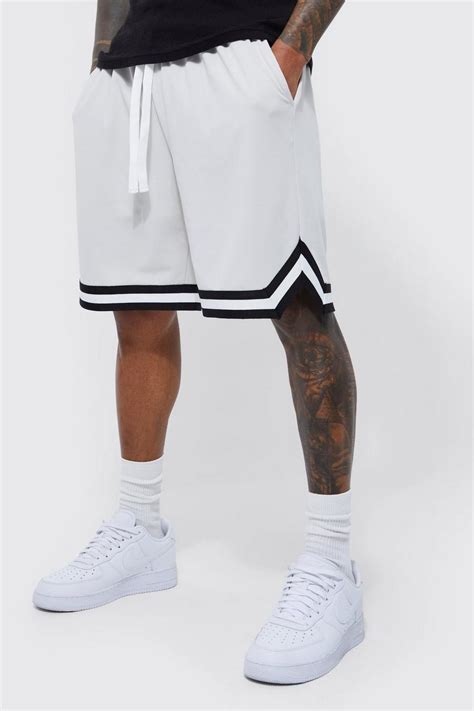 Loose Fit Mesh Basketball Short | boohoo UK