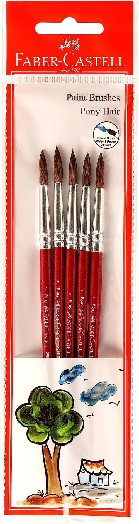 Faber-Castell Paint Brush - Pony Hair Round Size 7 PU-5 : Amazon.in ...