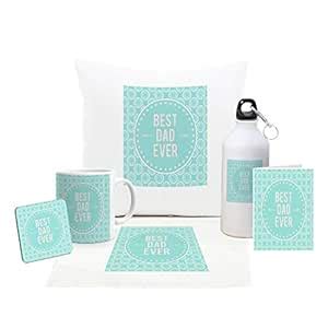 Buy Khakee Best Dad Ever Theme Cushion Cover with Filler and Coffee Mug ...