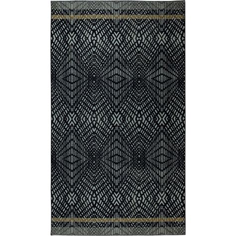 Mohawk Home Prismatic 5 X 8 (ft) Black Indoor Abstract Area Rug in the ...