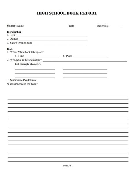 Image result for Example of Book Report Sample