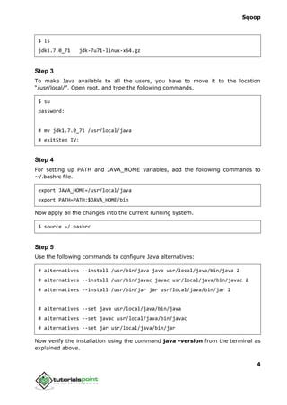 Image result for Sqoop Tutorial PDF