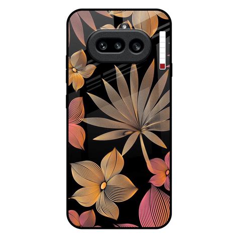 Lines Pattern Flowers Nothing Phone 4a 5G Glass Back Cover - Flat 35% ...