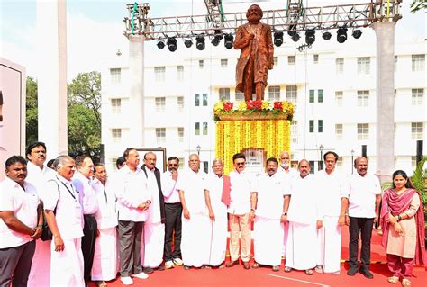 CM Stalin unveils Marx statue, fulfils CPM demand