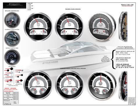 Four Winns boat gauges by Jeff Goins at Coroflot.com