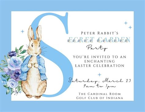 Peter Rabbit’s Secret Garden Party, The Cardinal Room, Zionsville, 23 ...