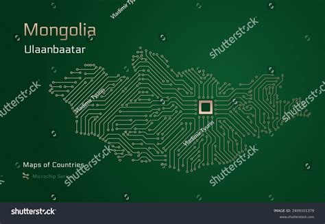 Mongolia Map Capital Ulaanbaatar Shown Microchip Stock Vector (Royalty Free) 2409101379 ...