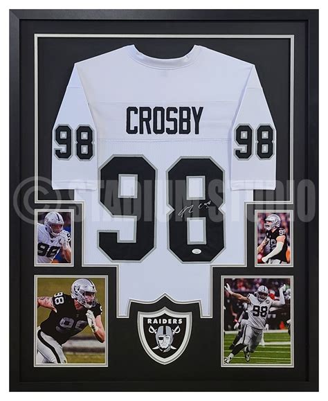 Maxx Crosby Autographed Framed Raiders White Jersey - The Stadium Studio