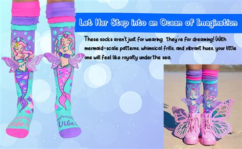 Buy SAMVARDHAN Mermaid Vibes Socks, Cute Knee-High Socks With Frills ...