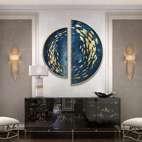 30+ Navy Blue And Gold Wall Decor