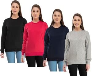 IndiWeaves Full Sleeve Solid Women Sweatshirt - Buy IndiWeaves Full ...