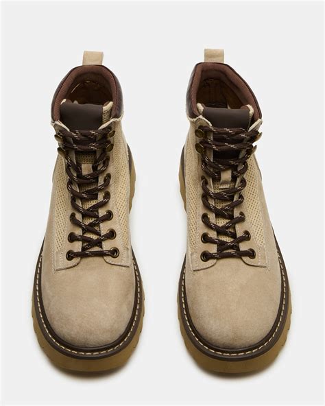 CINO Taupe Suede Women's Lug Lace-Up Ankle Boot – Steve Madden
