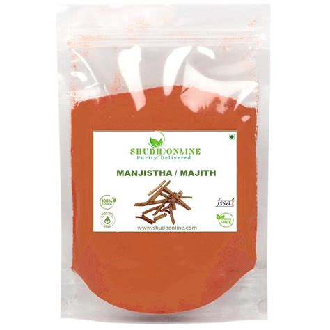 Buy Shudh Online Manjistha Powder Organic (200 Grams), Manjistha root ...