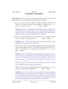 Image result for Complex Variables Exercise