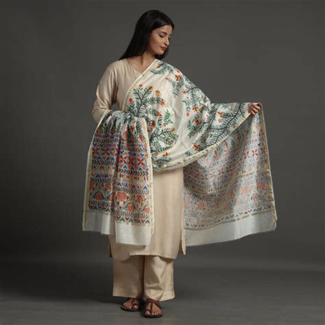 Shop Elegant Madhubani Hand Painted Dupattas | iTokri