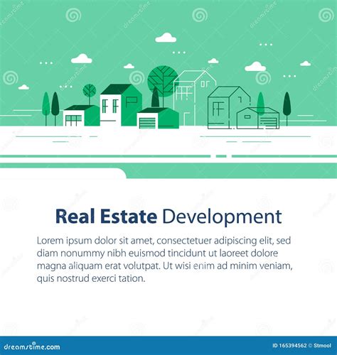 Residential Real Estate Minimalist Minimalist Vector Art