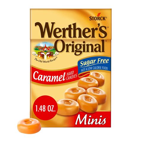 Werthers Original Hard Sugar Free Caramel Minis Candy, 1.48 oz ...