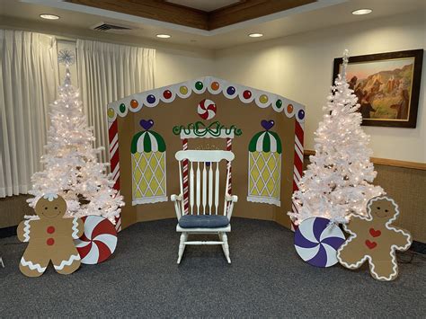Christmas Office Decorations with Gingerbread House