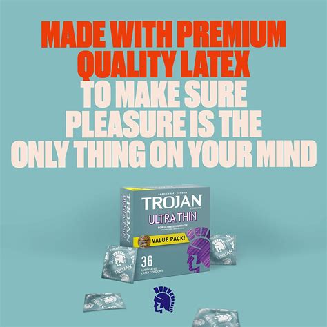 Trojan Ultra Thin Lubricated Condoms | Standard Size Condoms