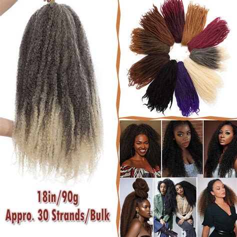Afro Kinky Bulk Hair Extensions Curly Twist Crochet | Ubuy India