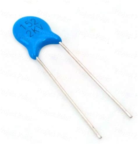 0.0015uF - 1.5nF 2kV Ceramic Disc Capacitor, 152, 1.5kpF, 3D152K ...