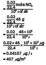 A sample of air analyzed at 0anddeg;C and 1 atm pressure is reported to ...