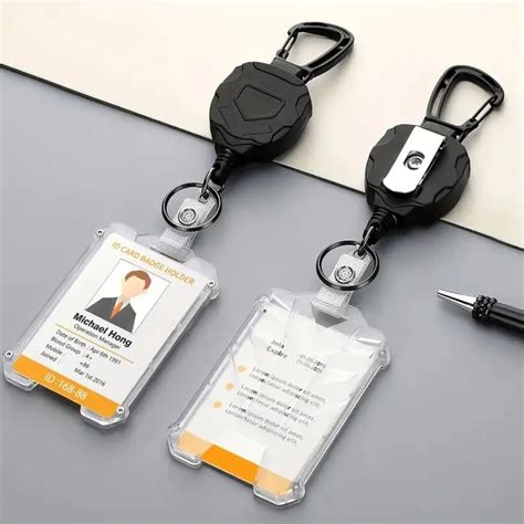 Ledeak Retractable Badge Holder - Heavy Duty Retractable Lanyard ID ...