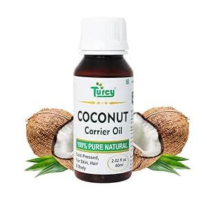 Buy Turcy Coconut Carrier Oil 60ml | Pure & Natural Oil for Skin, Hair ...