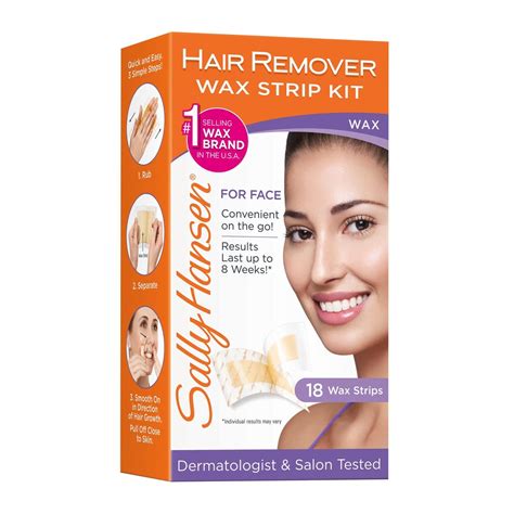 Sally Hansen Face Wax Strip Kit - 18 Hair Remover Strips | Buy Now with ...