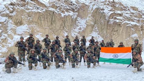 Indian Army unfurls flag in Galwan Valley; troops on both sides outside ...