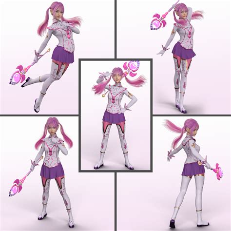Fantasy Anime Poses IX _ Magical Girl poses for G8F 3D Figure Assets ...