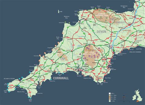 Cornwall Map Blome's Map Of Cornwall — Bryars & Bryars