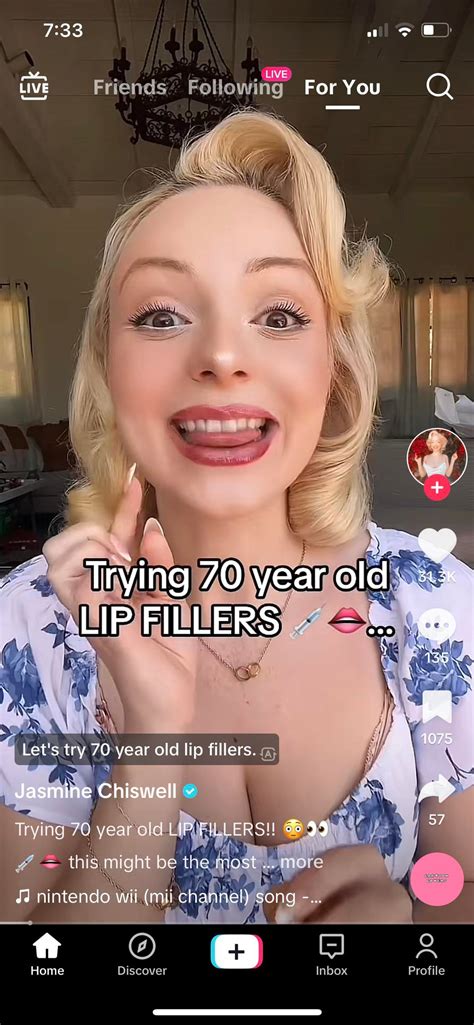 “70 year old lip fillers” are just cotton balls. She’s really grasping for views : r/Jasmine ...