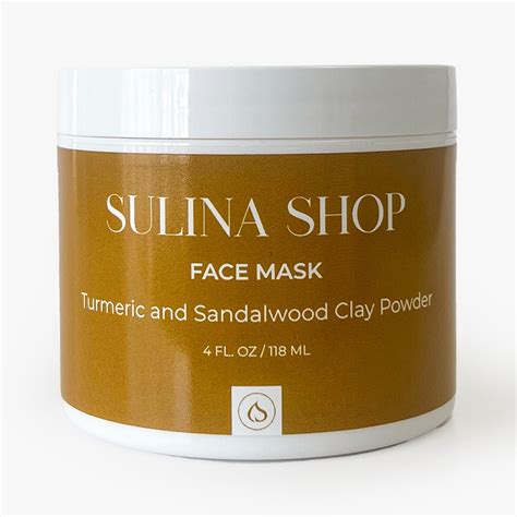 Sulina Shop Clay Powder Face Mask, Turmeric and Sandalwood, Removes ...