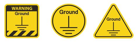 Earth Ground Sign Reflective Sign 的图像结果