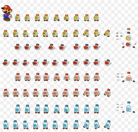 Image result for Paper Mario Color Splash Sprite Sheet