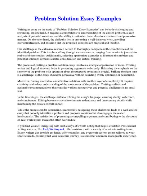 Image result for Problem and Solution Writing Examples