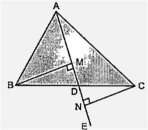 In the given figure ABC is a triangle and D is the mid-point of BC. AD ...