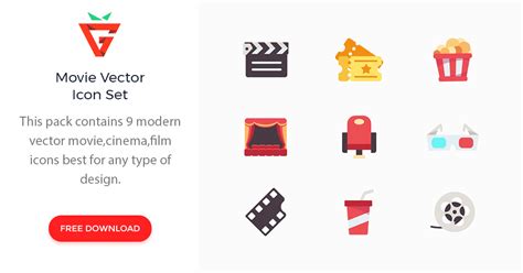 Movie Vector Icon Set - graphberry.com