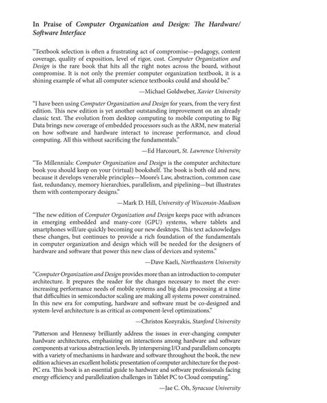 SOLUTION: Computer organization and design the hardware software ...