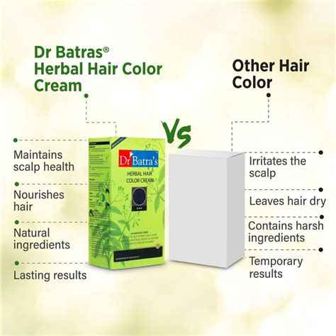 Dr Batra's Herbal Hair Color Cream with Natural Ingredients - Black