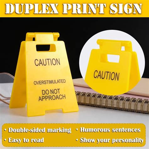 DC,CLISENCE Caution Overstimulated Desk Sign, 3D Printed Caution India ...